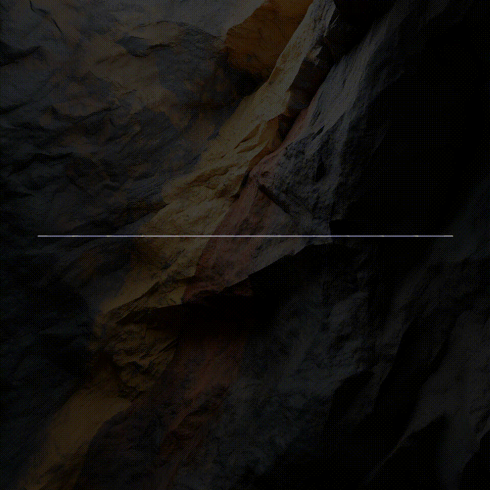 High-contrast geological render with exposed mineral bands